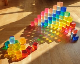 Bauspiel 100 Lucent Cubes Doorzichtige blokken