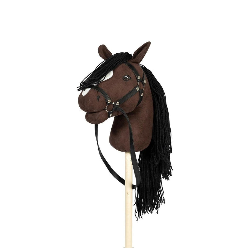 Cavallo Bastone ByAstrup Con Bocca Aperta - Marrone, Criniera Lunga, Coda Rimovibile, Per Bambini 3+