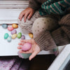 Grapat - Houten gekleurde eieren - Happy eggs - 12 stuks