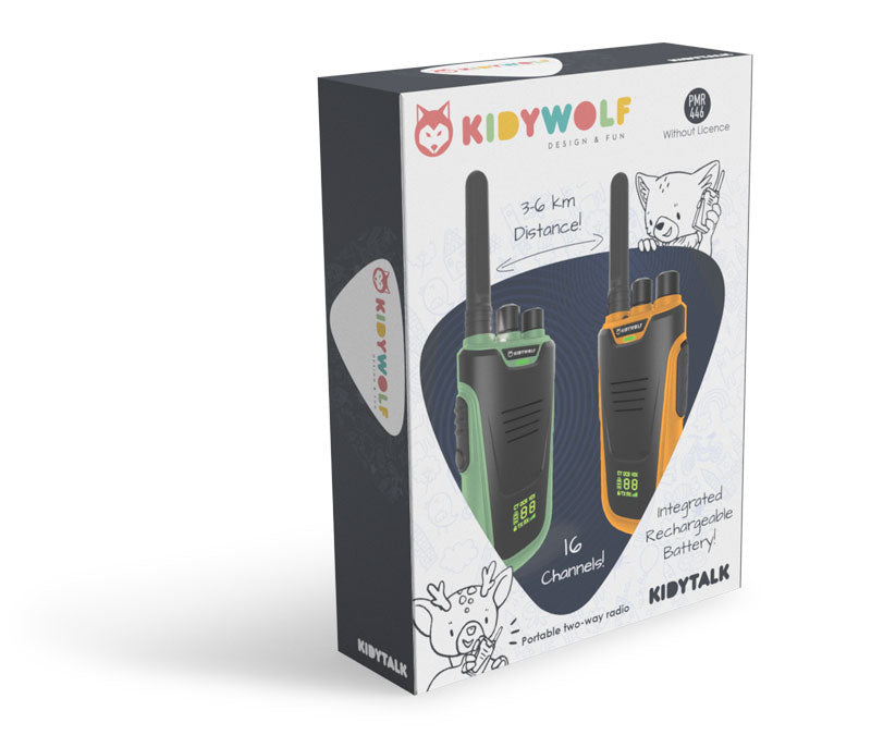 Kidywolf - Kidytalk walkie talkie - Groen en Oranje