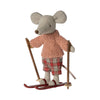 Maileg - Grote zus muis met ski set - winter collectie