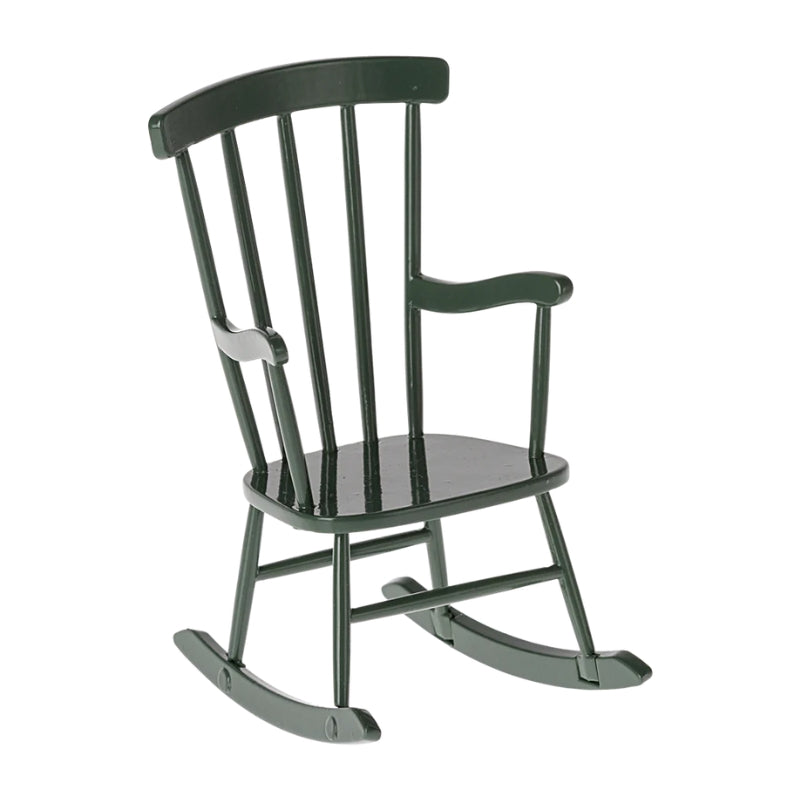 Maileg - Schommelstoel voor in poppenhuis - Dark Green - 11 cm