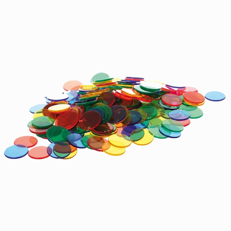 EDX - Transparant gekleurde chips (500 stuks)