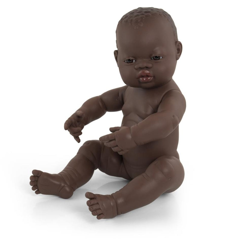 Pop Afrikaans meisje (baby, 40 cm) - Miniland