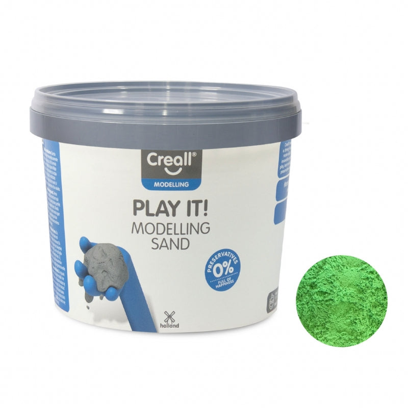 creall - kinetisch zand groen - 750 gram