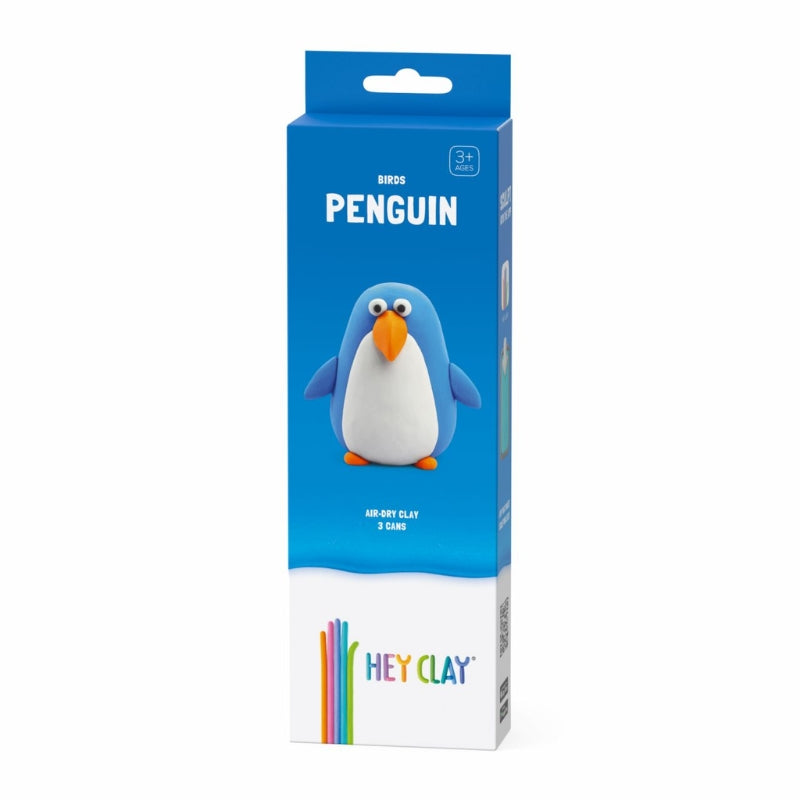 Hey Clay interactieve boetseerkleiset - vogel - pinguin