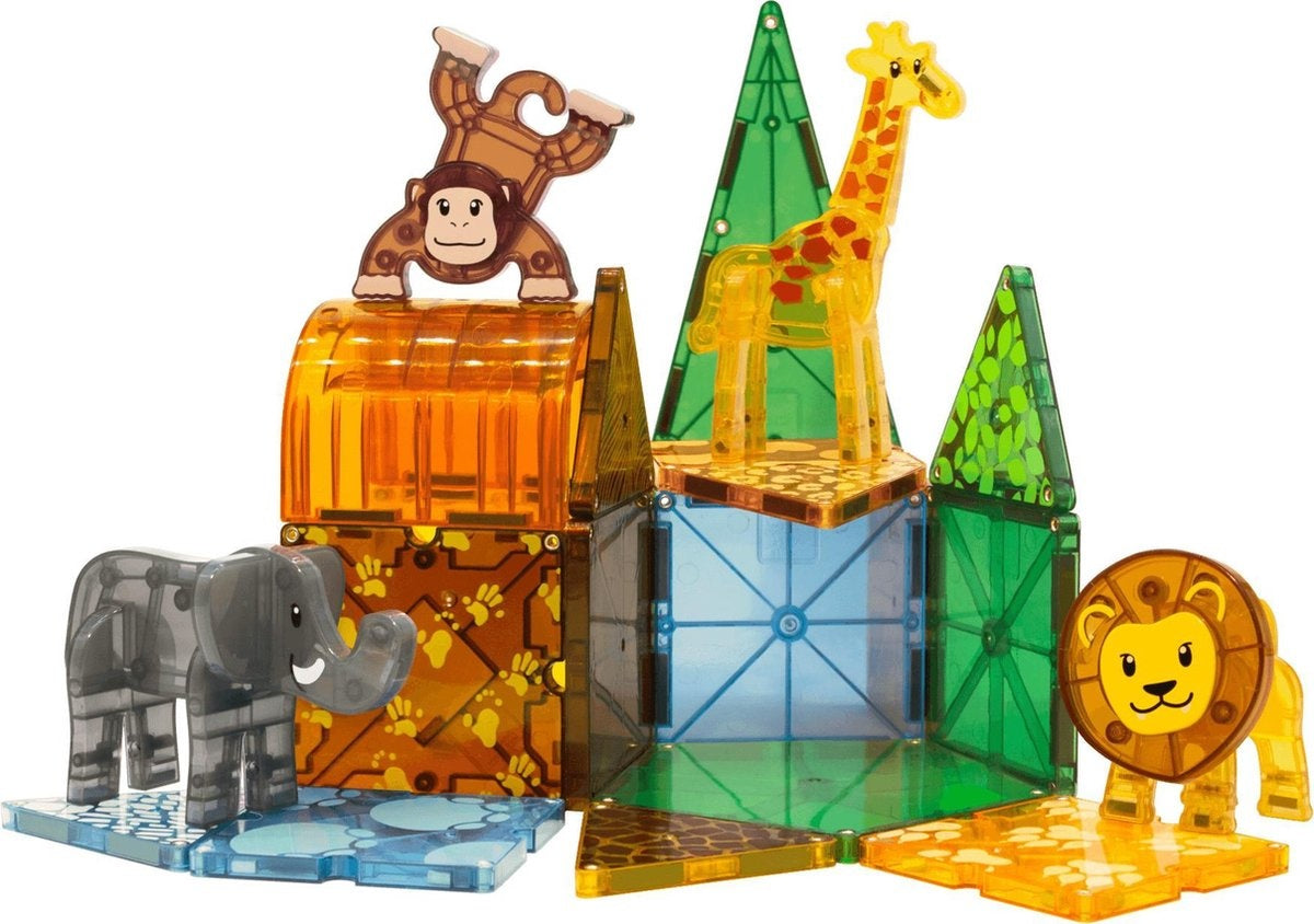 Magna Tiles - Safari Animals Dieren - Magnetisch Speelgoed 25st