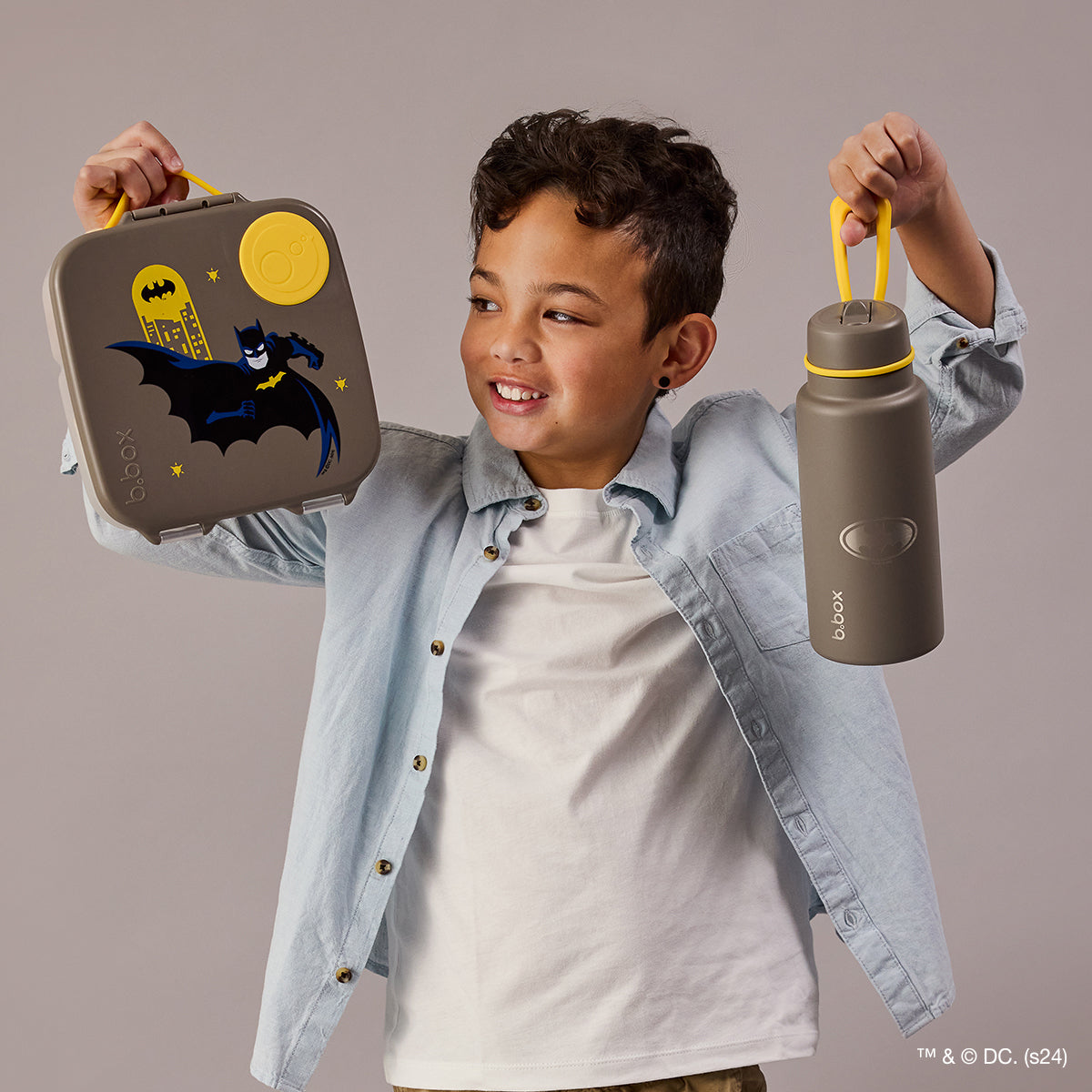 b.box - Batman geïsoleerde drinkfles met klapdeksel 1 liter