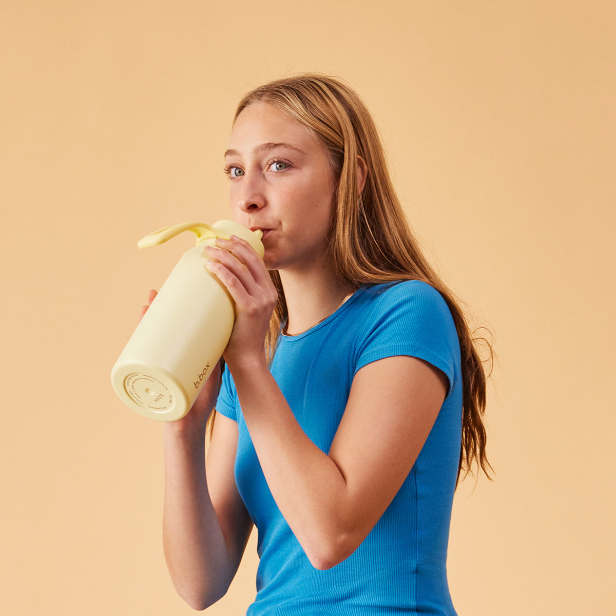 b.box - Geïsoleerde fles met klapdeksel 1 liter - lemon twist