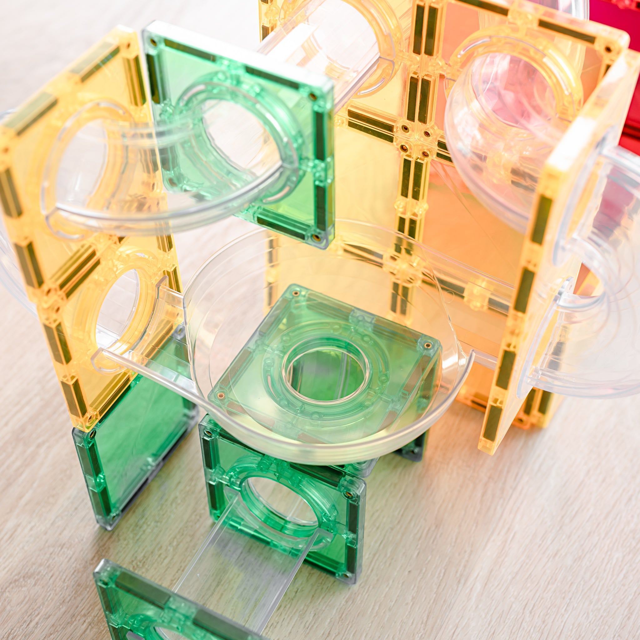 CONNETIX - Ball Run Pack knikkerbaan Uitbreiding 66 stuks - magnetisch constructiespeelgoed