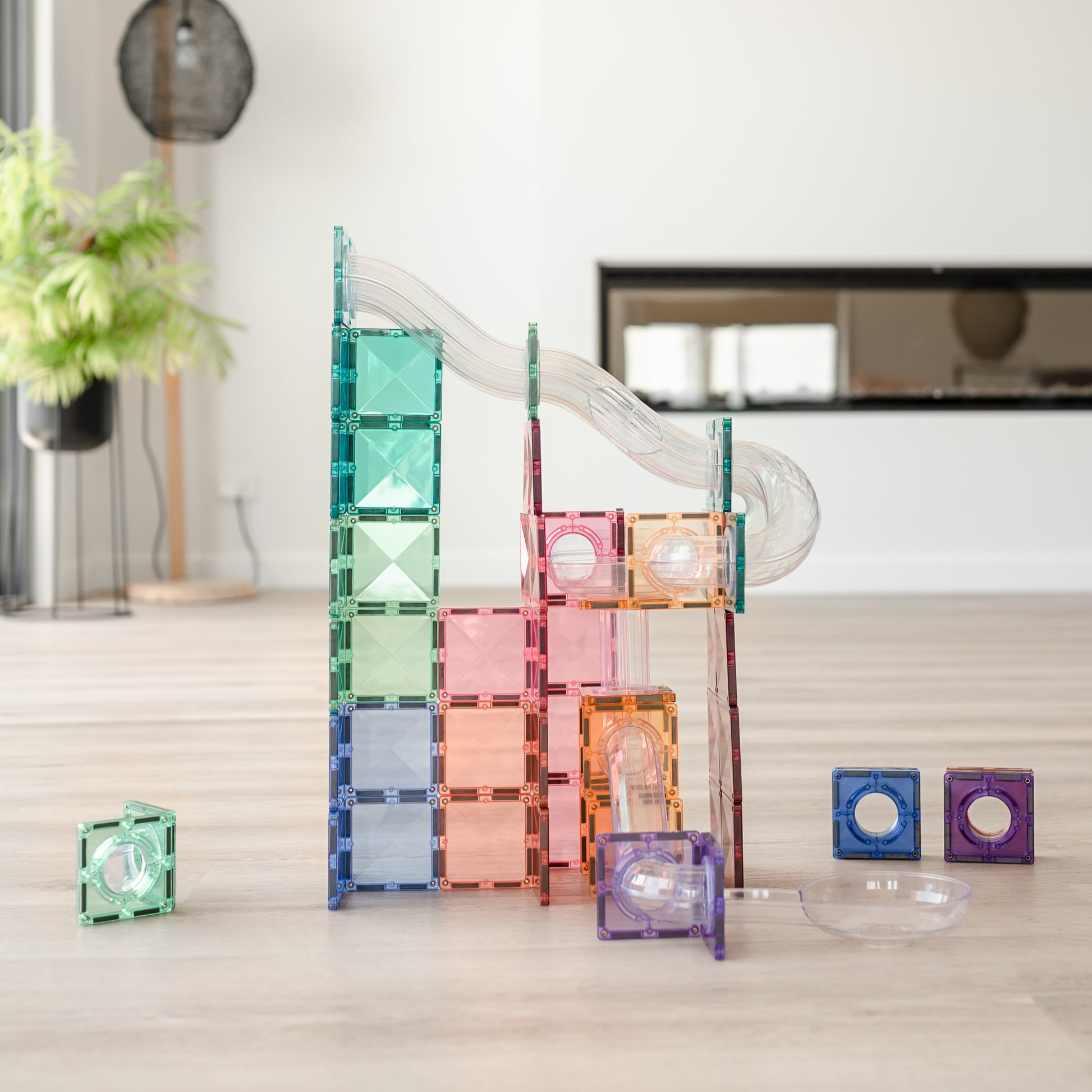 CONNETIX Rainbow Ball Run uitbreidingspakket, 66 stuks CONNETIX Rainbow Ball Run uitbreidingspakket, 66 stuks