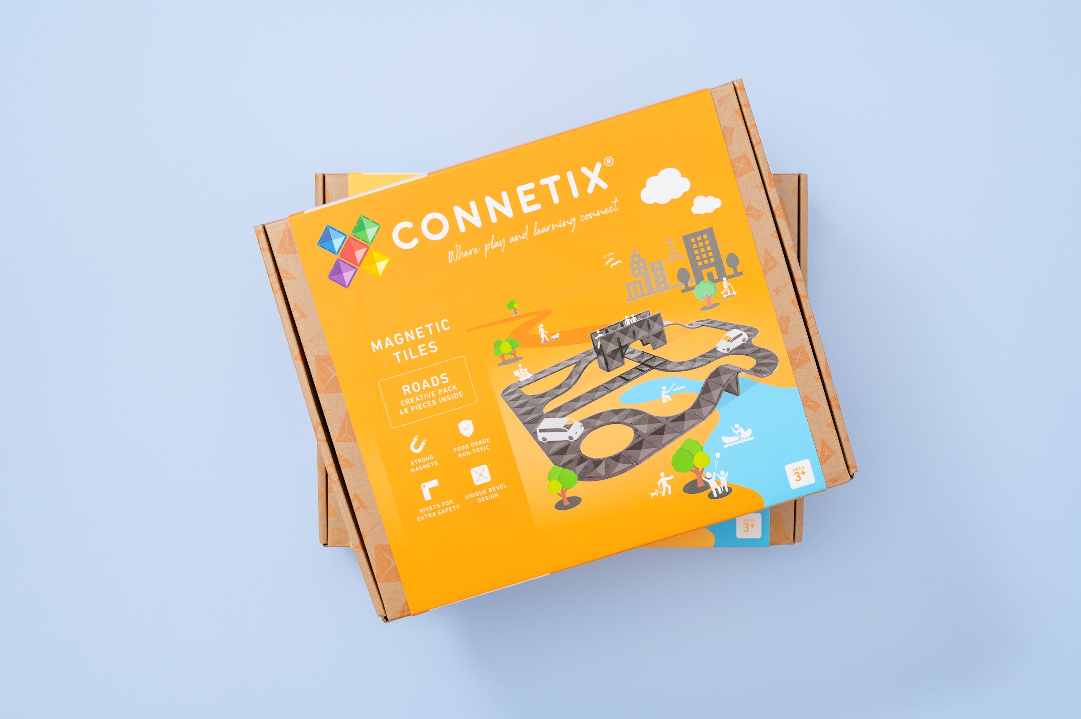 CONNETIX - Creative Roads Pack 48 stuks - magnetisch constructiespeelgoed