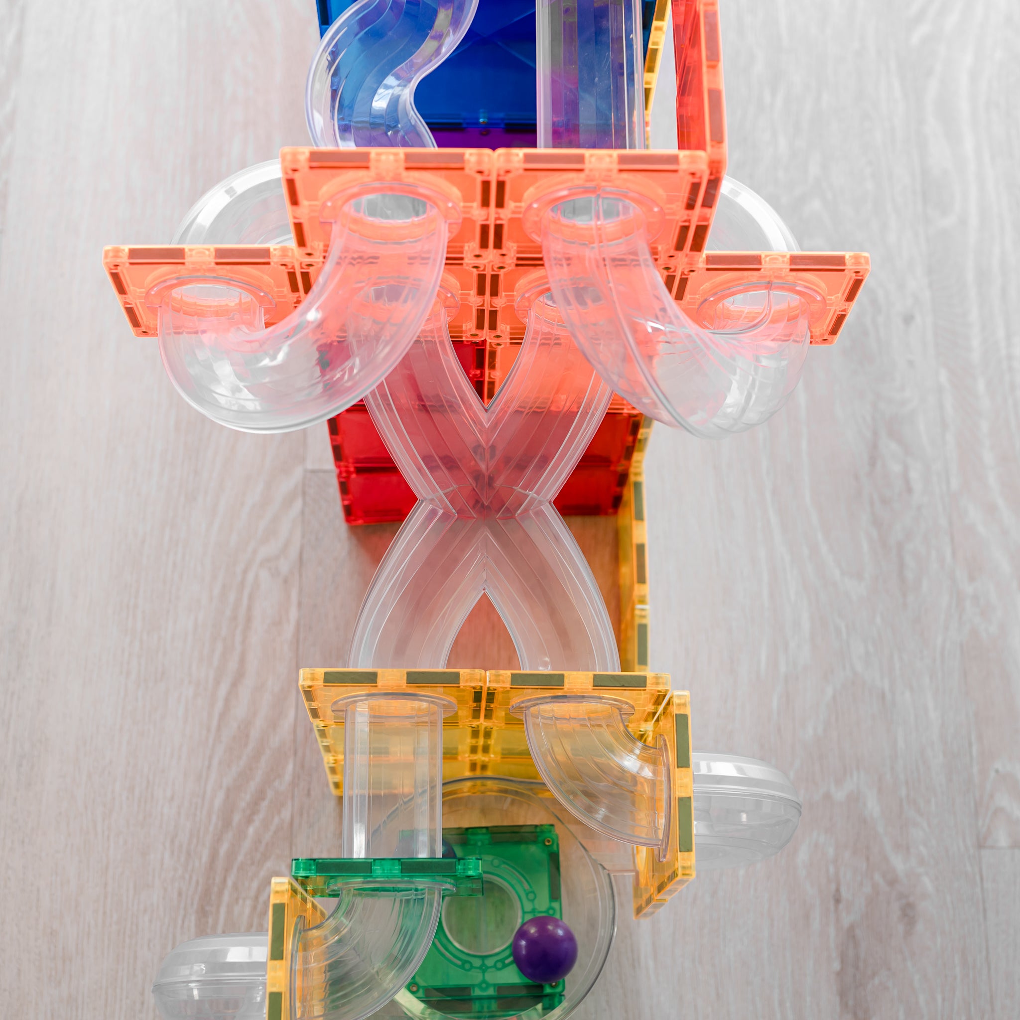 CONNETIX - Ball Run Pack knikkerbaan Uitbreiding 66 stuks - magnetisch constructiespeelgoed