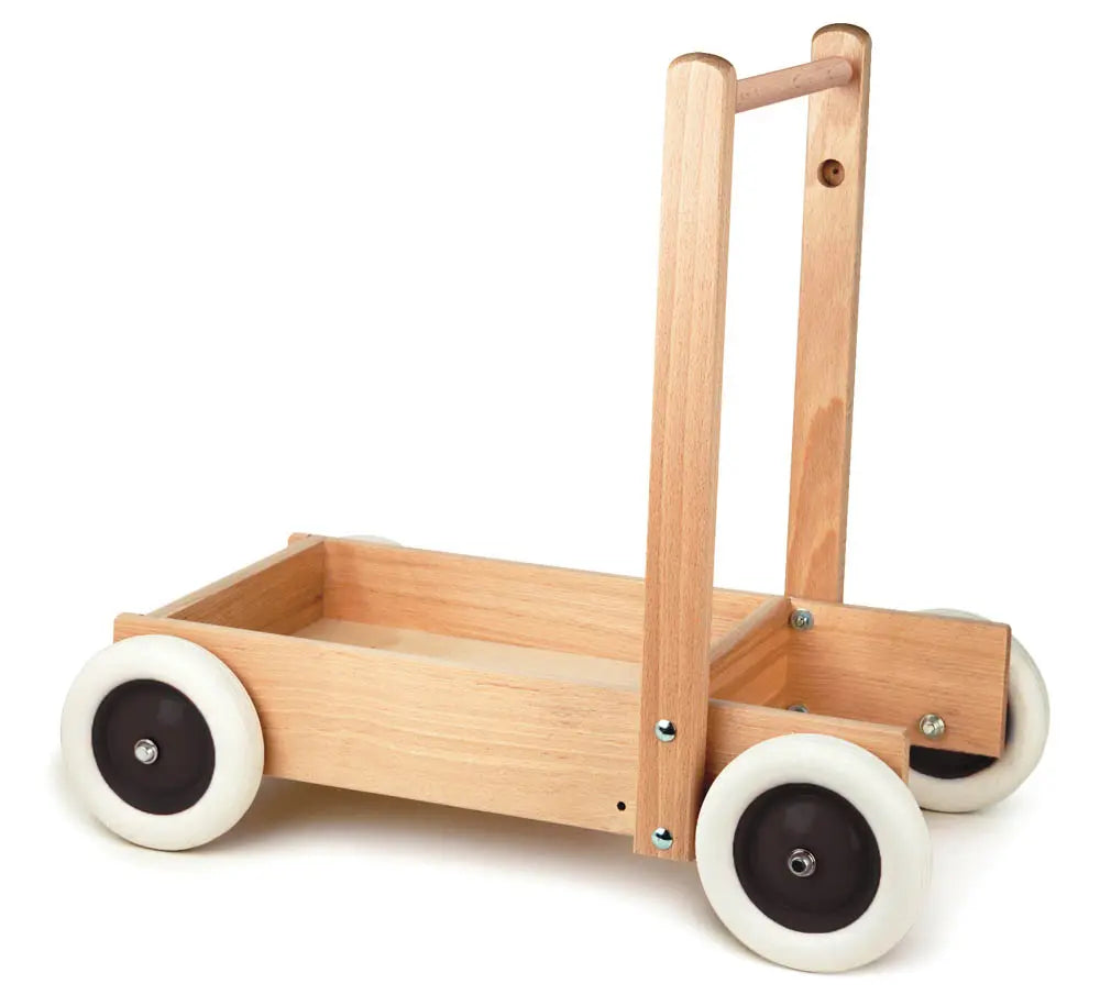 Egmont Toys - Houten duwvrachtwagen met stok