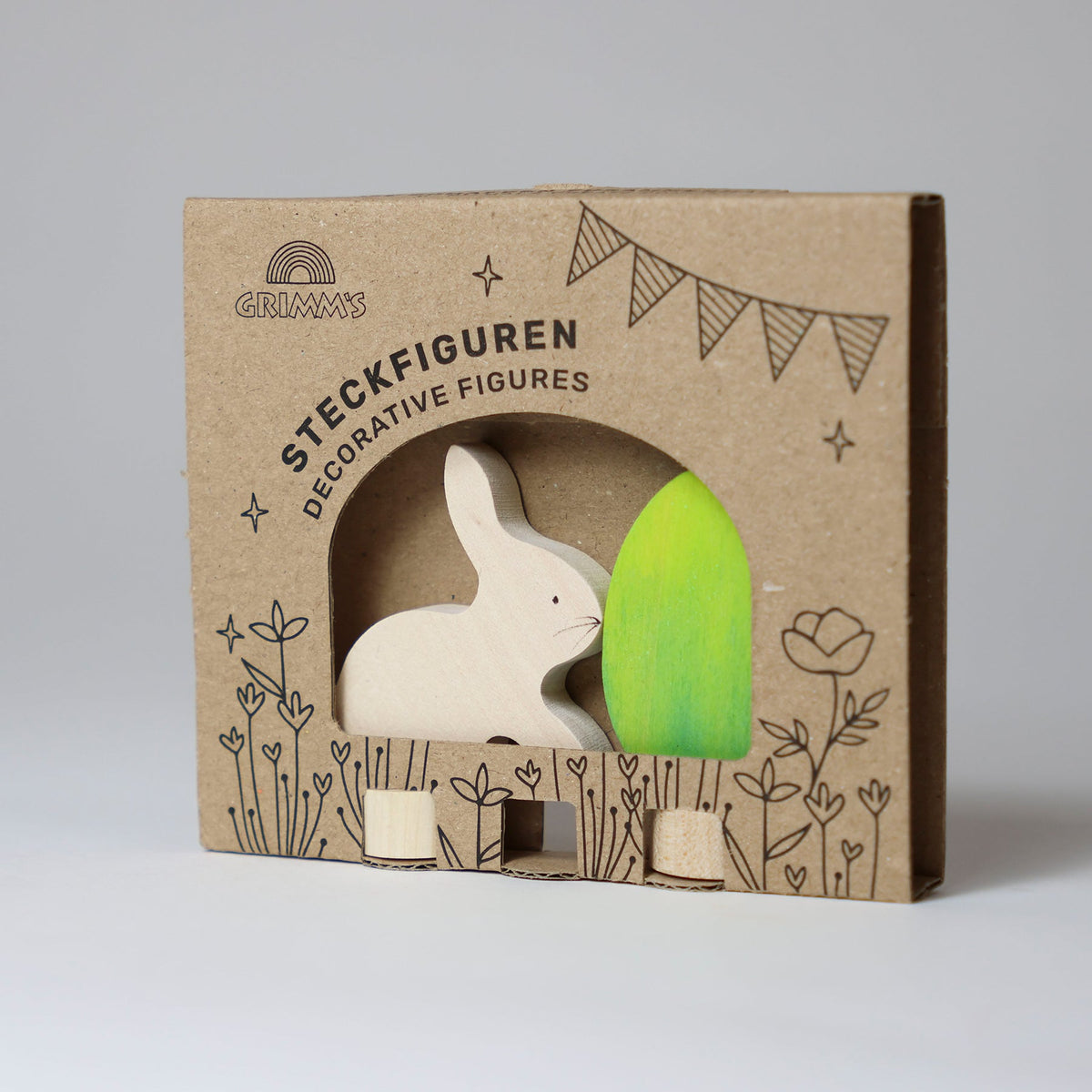 Grimm's - Paasset Batik groen – haas en ei voor jaarring