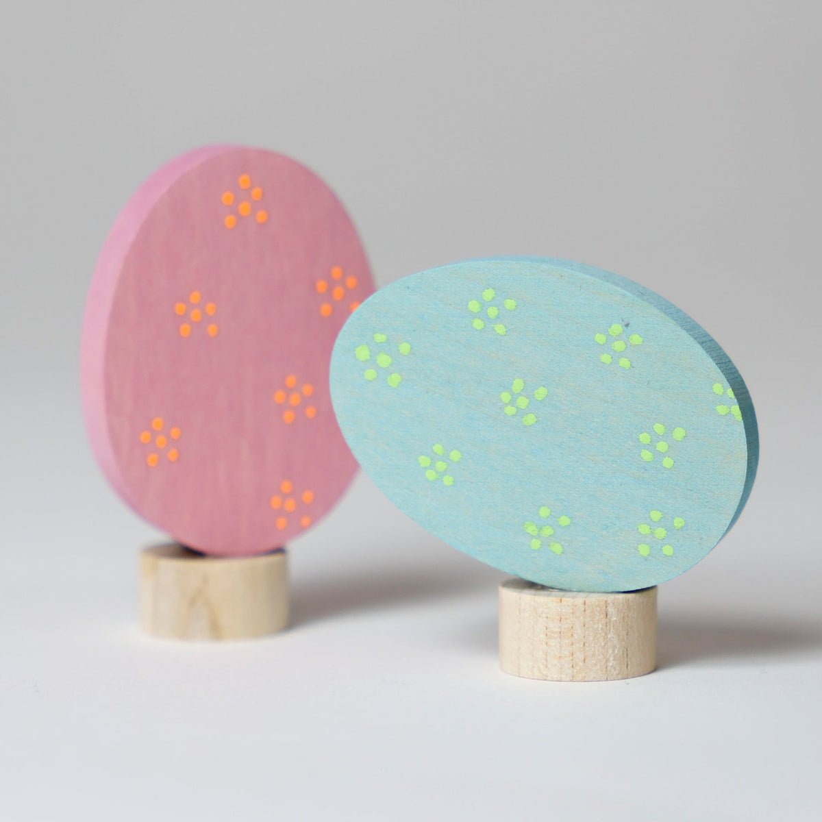 Grimm's - Paaseitjes Bloemen Duo – Houten Stekers voor Jaarring