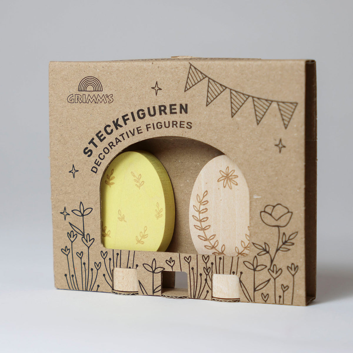 Grimm's - Paaseieren Duo Ornament – decoratiesteker set van 2