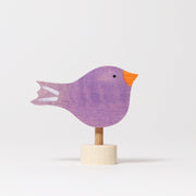 Grimm's - Decoratieve zittende vogel handbeschilderd lindehout