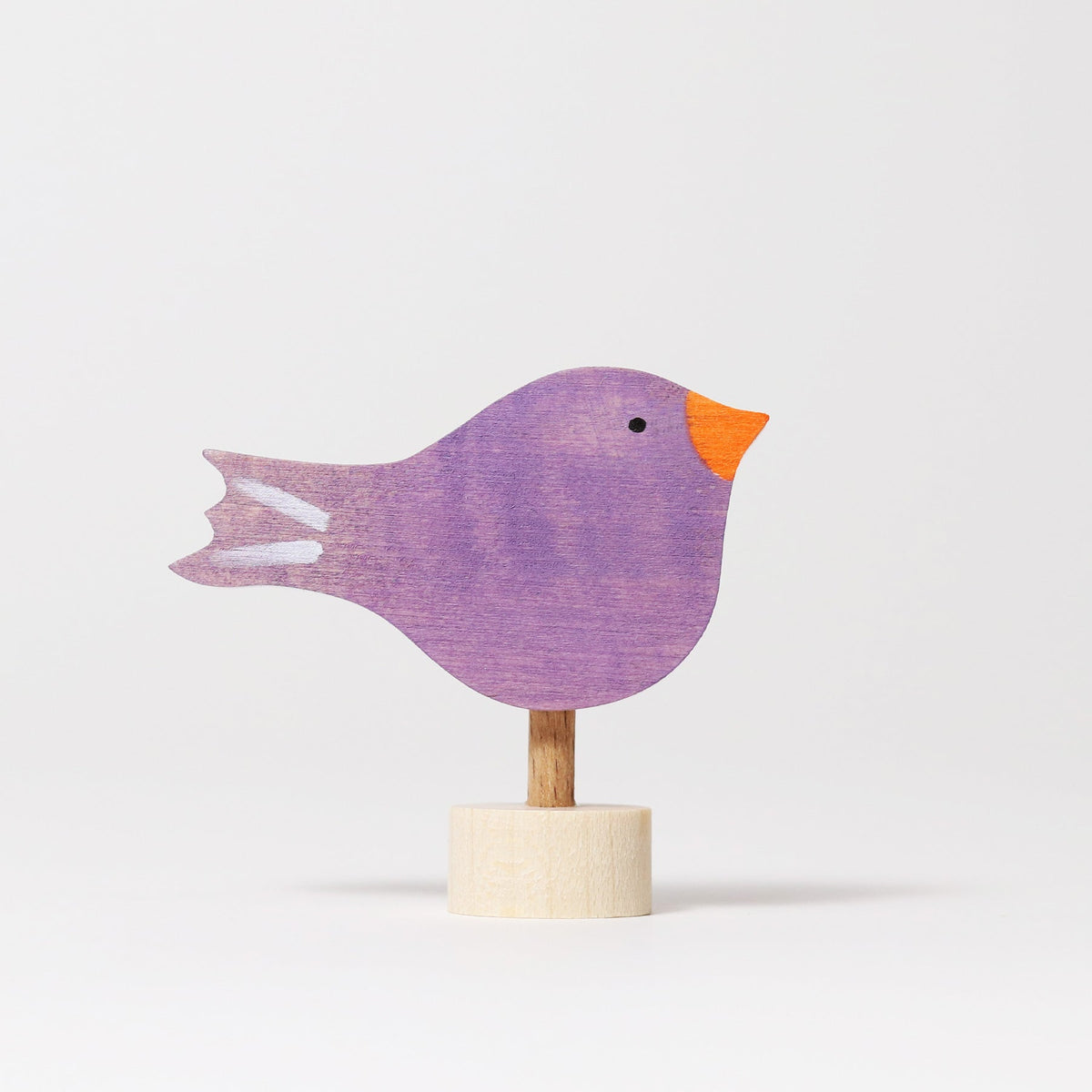 Grimm's - Decoratieve zittende vogel handbeschilderd lindehout