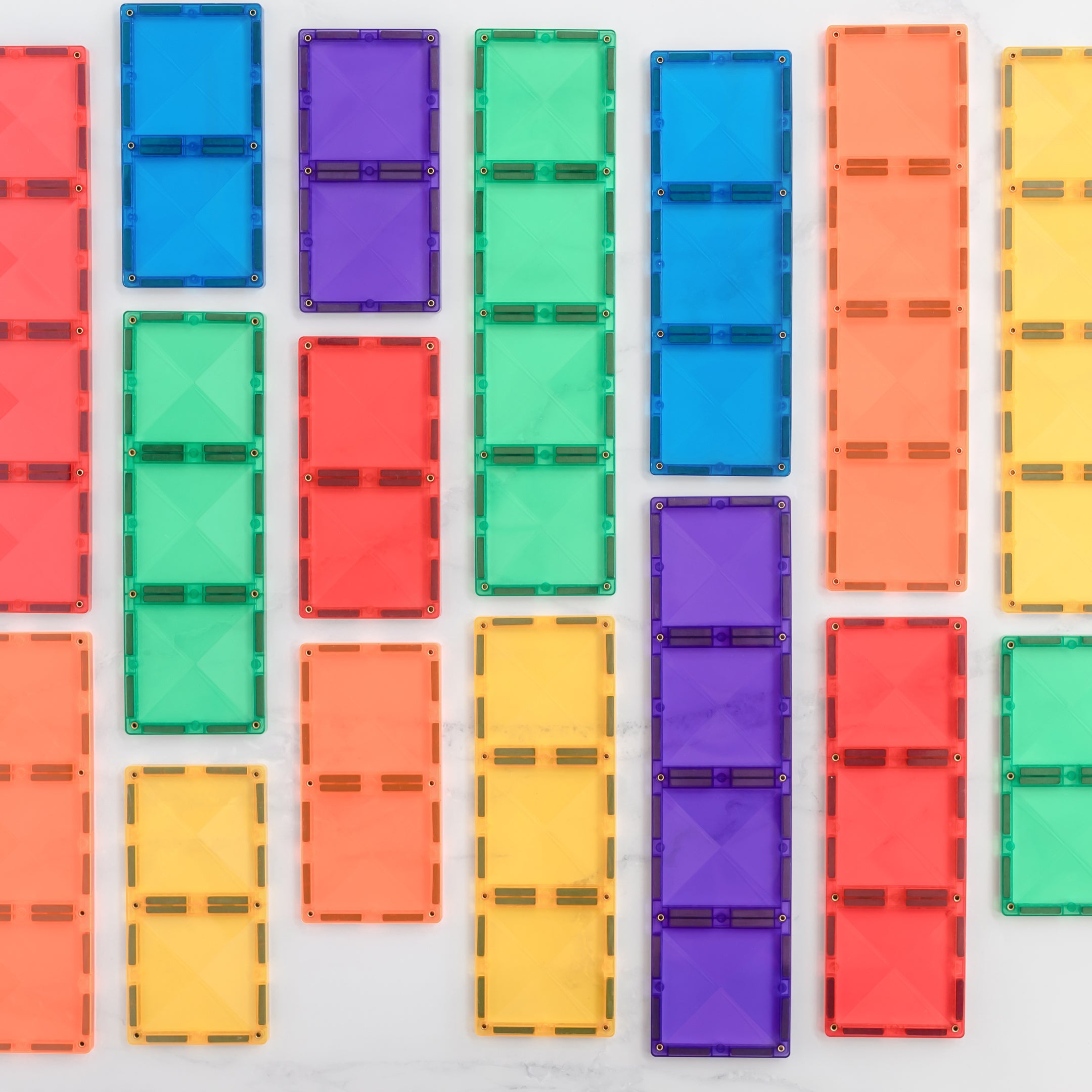 CONNETIX - Rainbow Rectangle Pack 18 stuks - magnetisch constructiespeelgoed