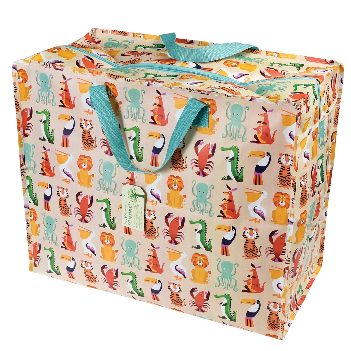 Rex London Opbergtas Jumbo Shopper Colourful Creatures (55 x 28 x 48cm)