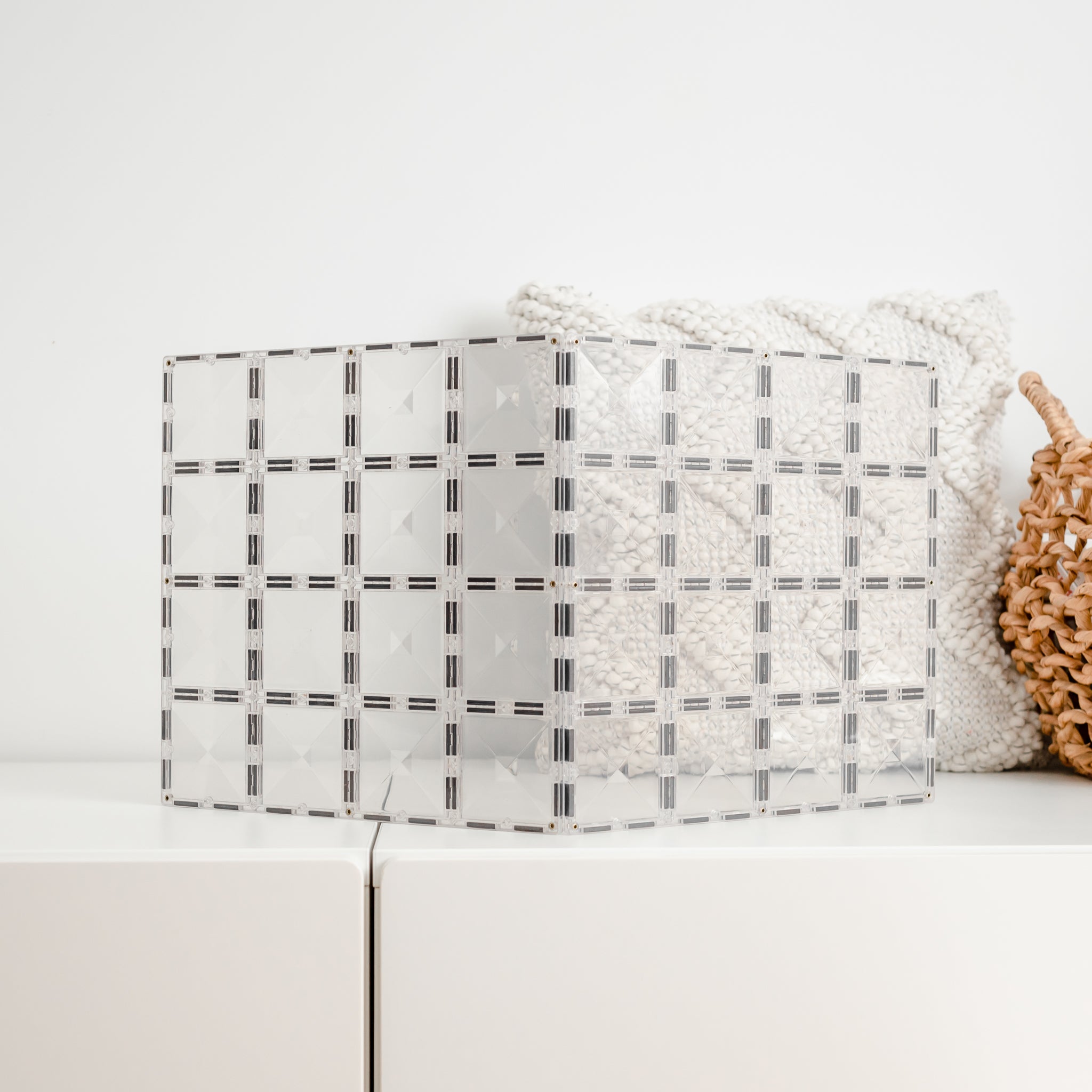 CONNETIX - 2 Clear basisplaten 30 x 30 cm - magnetisch constructiespeelgoed