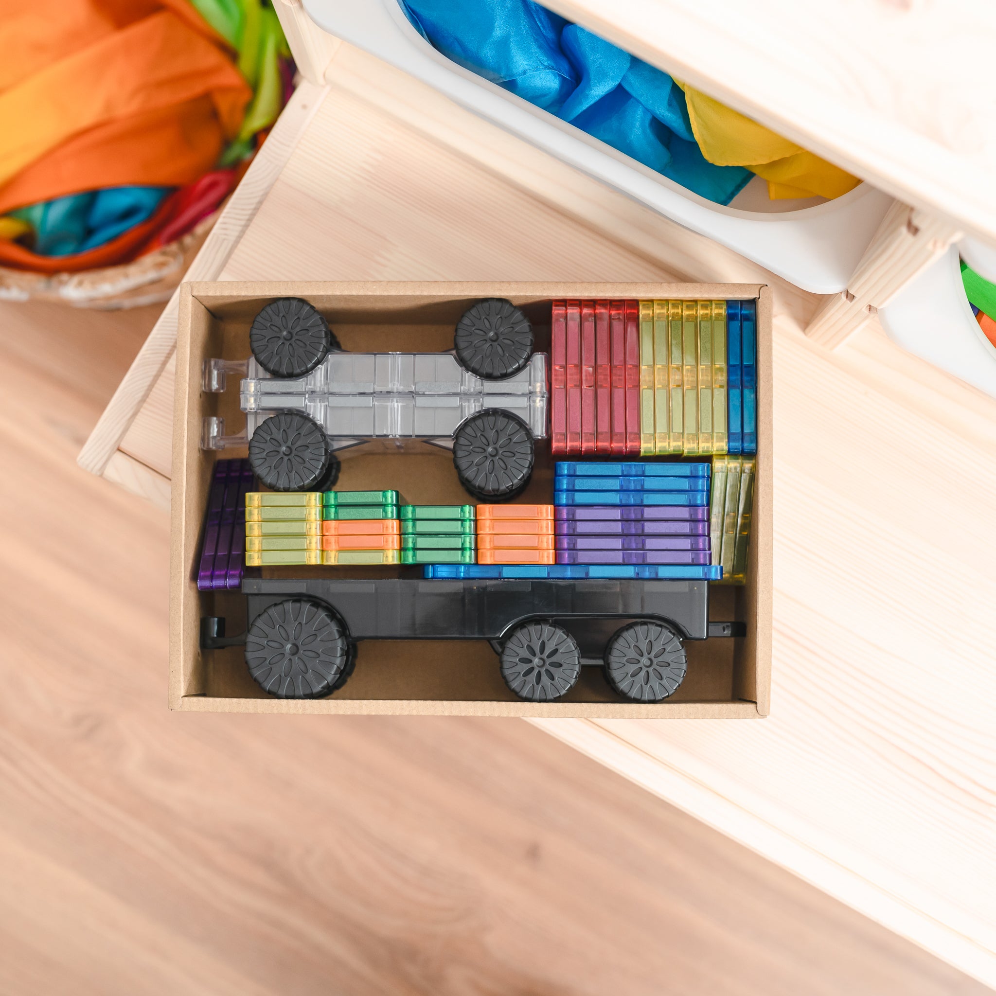 CONNETIX - Rainbow Transport 50 stuks - magnetisch constructiespeelgoed