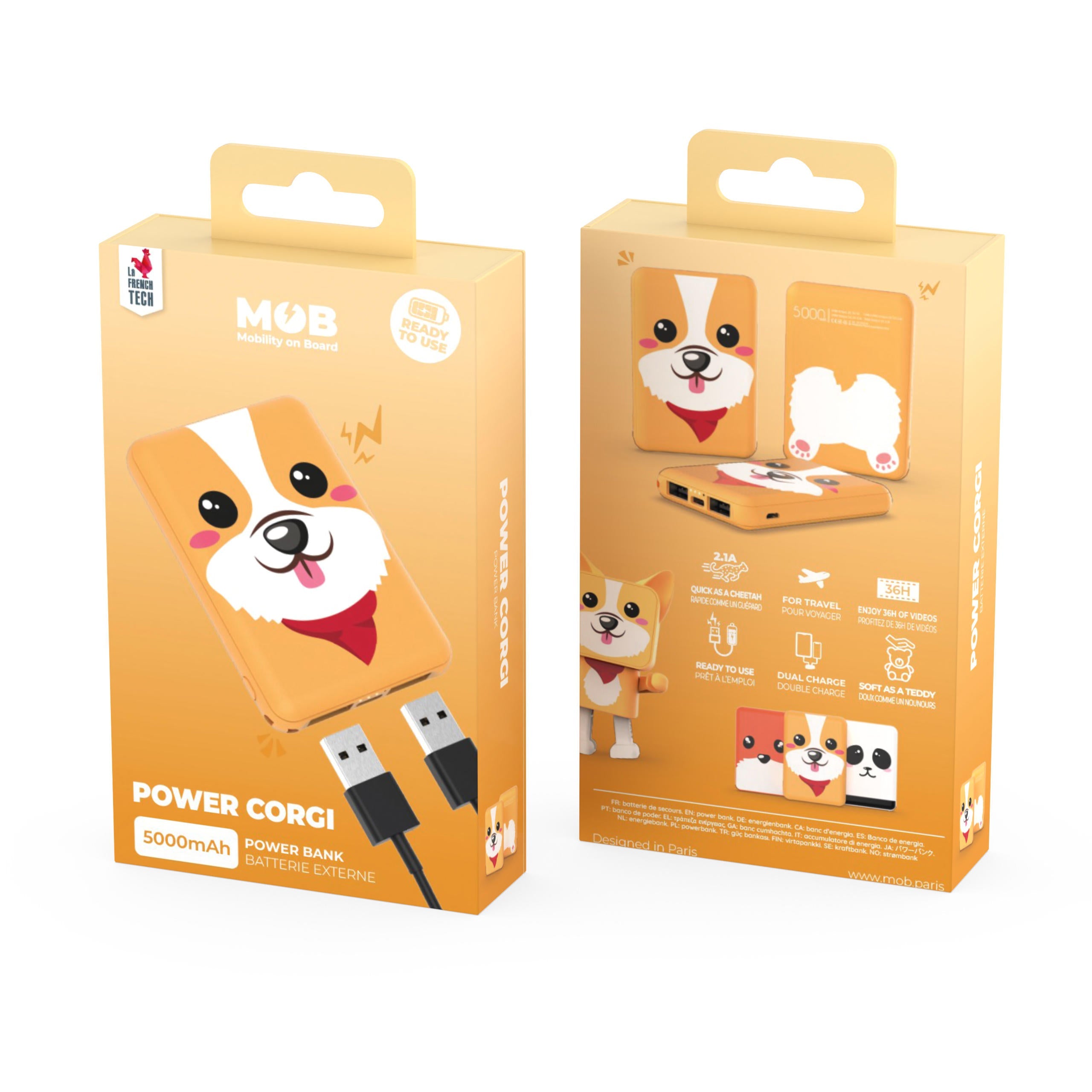 MOB - Power Bank 5000 mAh - Corgi