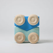 Grimm's - Houten stapel auto's Blauw
