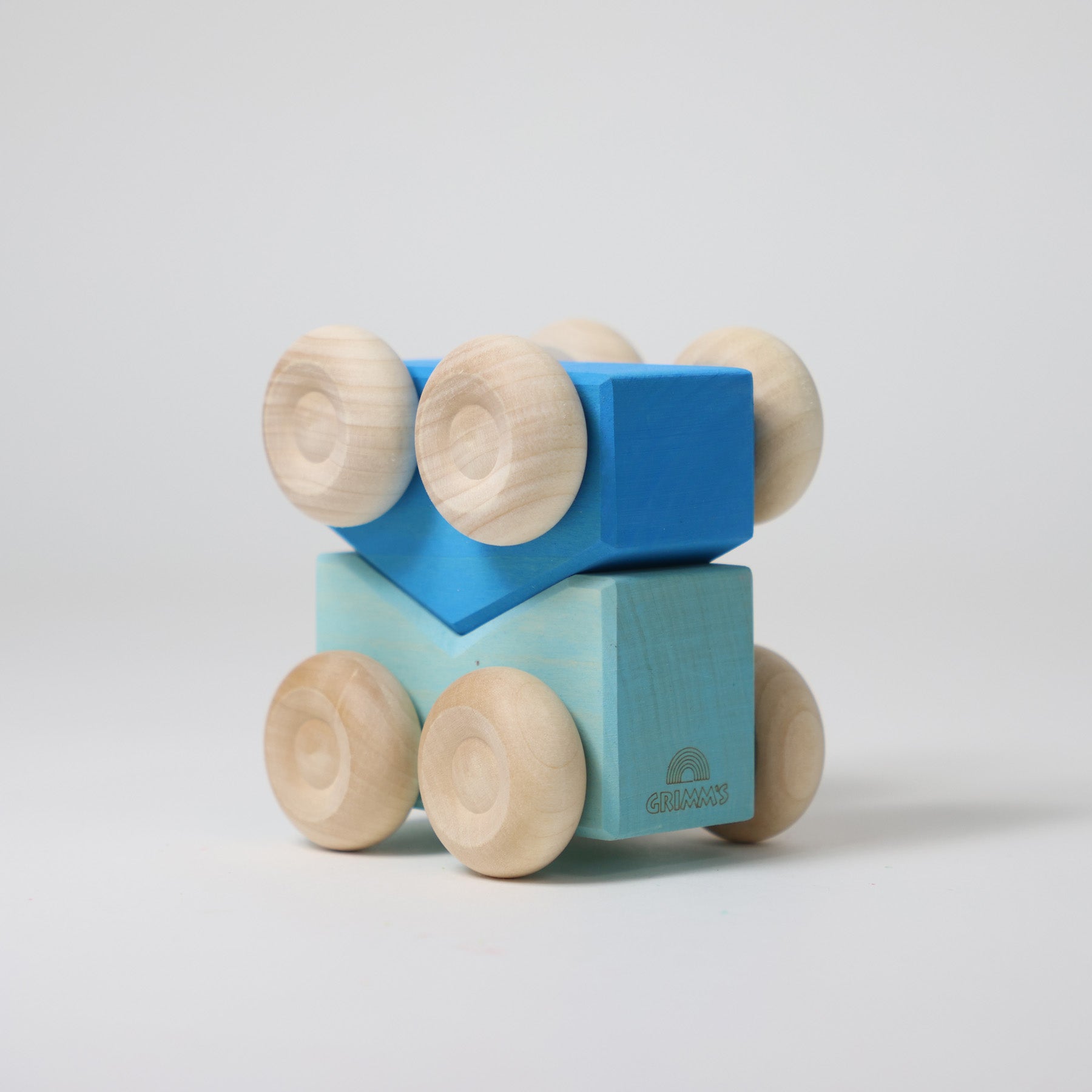 Grimm's - Houten stapel auto's Blauw