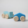 Grimm's - Houten stapel auto's Blauw