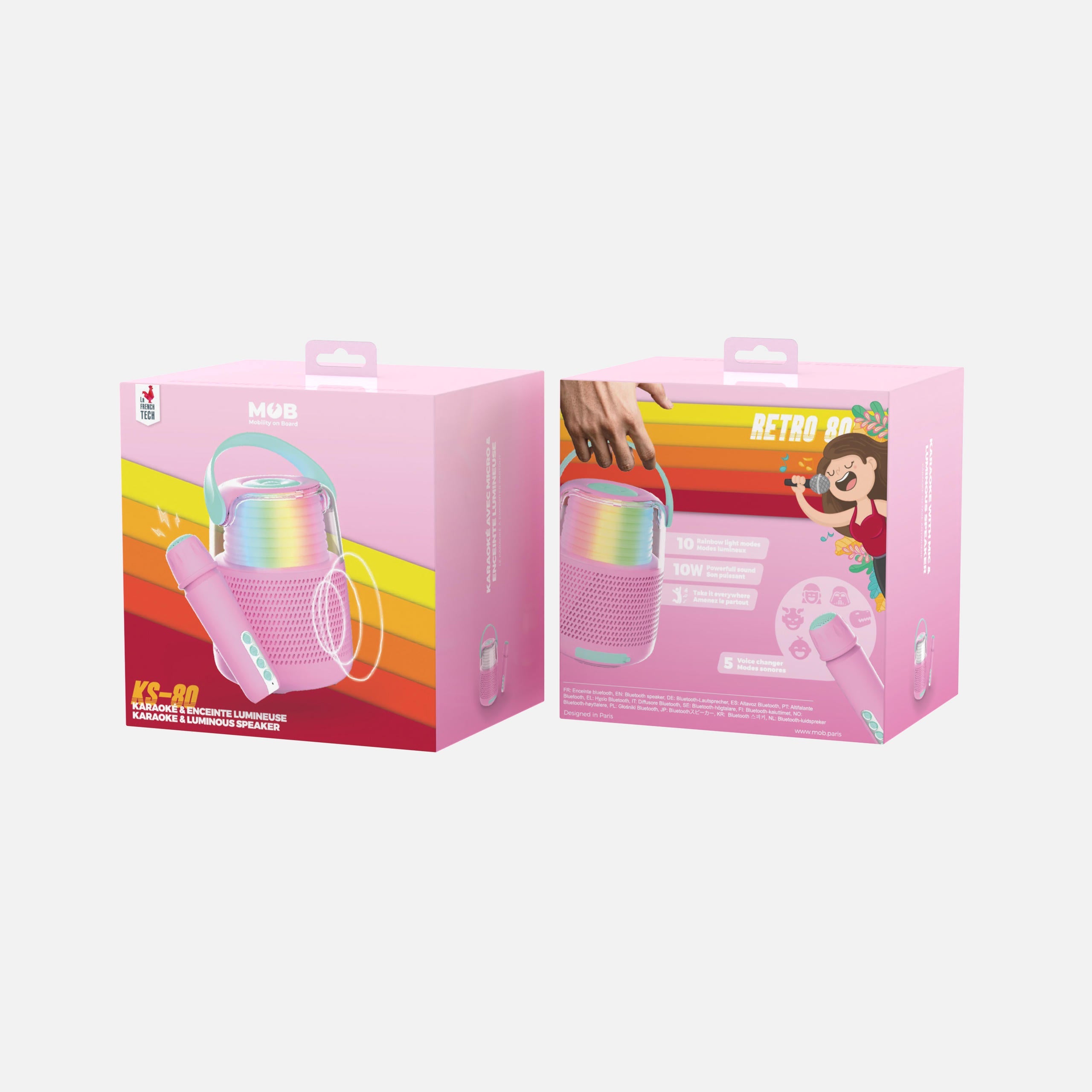 MOB - KS-80 karaoke speaker - Roze