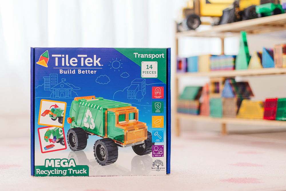 TileTek magnetische mega vuilniswagen 14 stuks