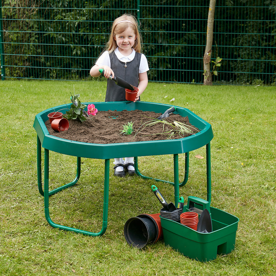 SET Tuff Tray Spot 100cm - Activiteitentafel Groen + groen verstelbaar onderstel