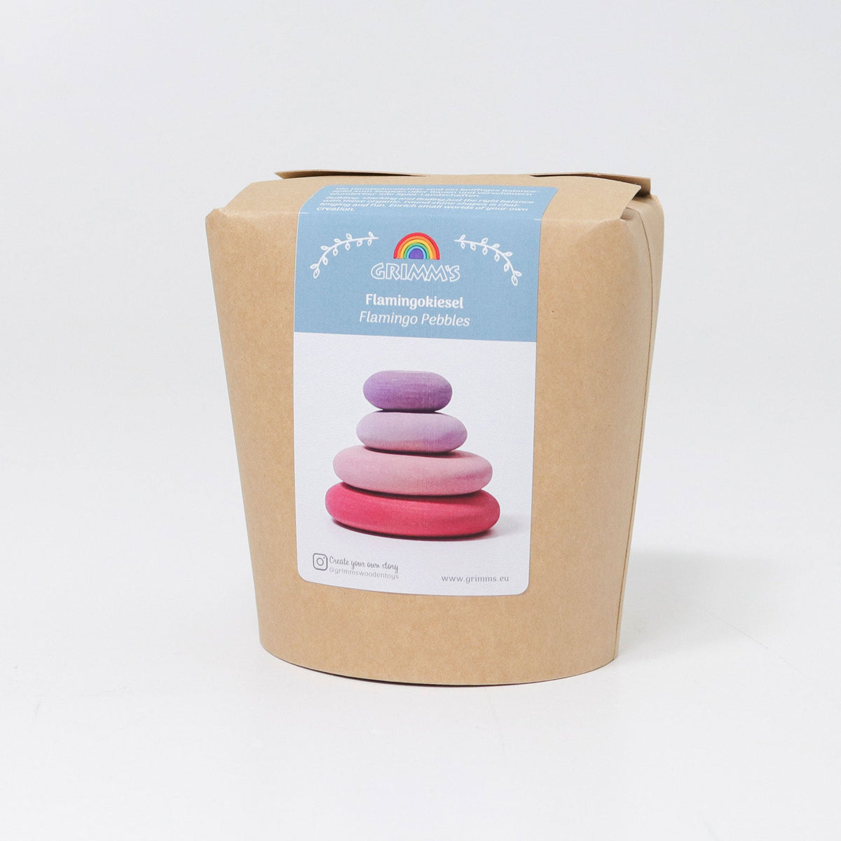 Grimm's - Flamingo Kiezelstenen – 4 stuks