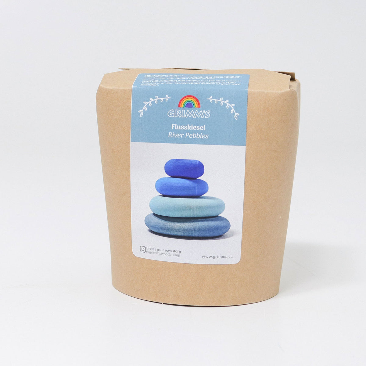 Grimm's - Rivier Kiezelstenen Blauw - 4 stuks