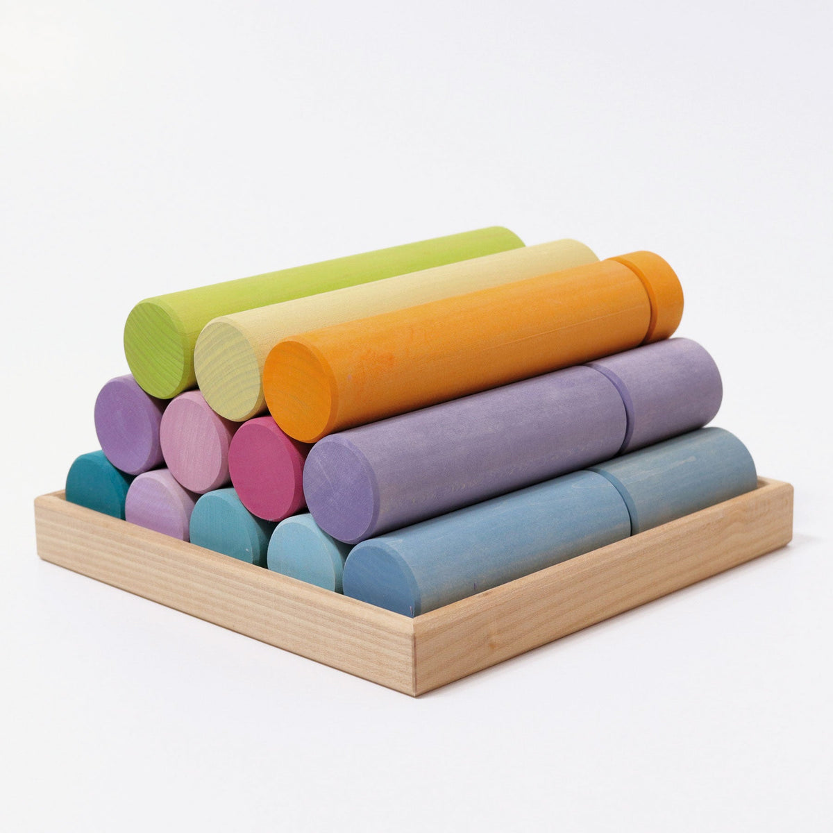 Grimm's - Grote Bouwwalsen Pastel - 25-delig