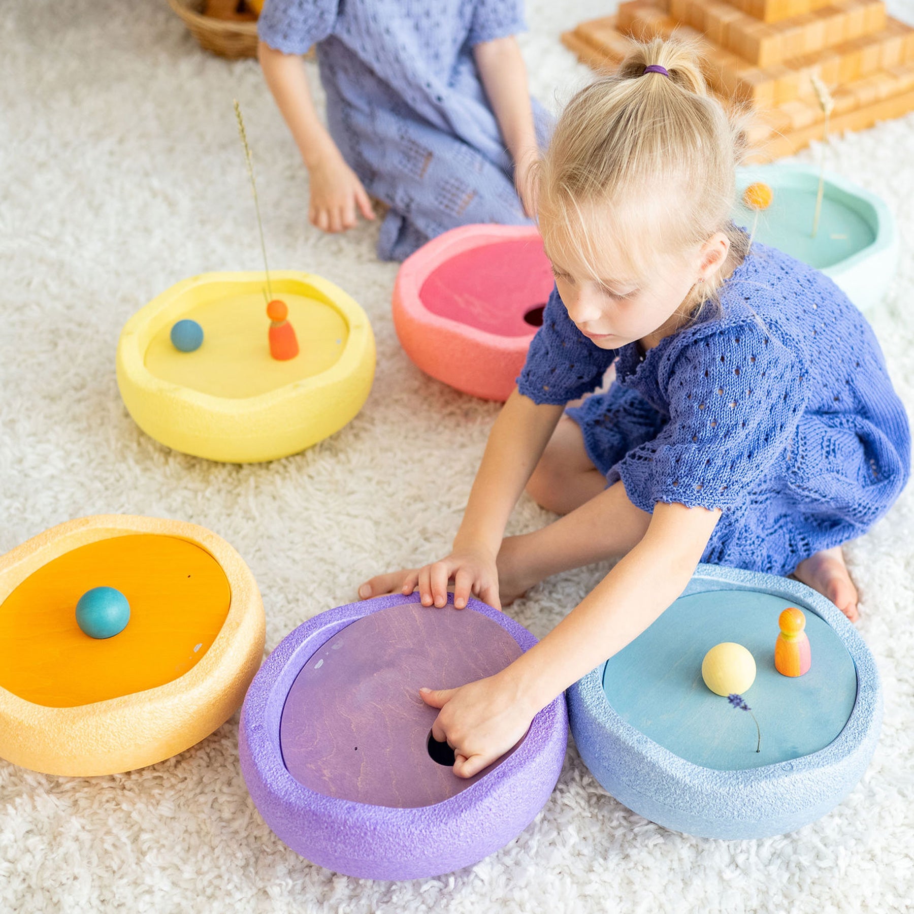 Grimm's x Stapelstein® Rolling Discs Cool Pastel