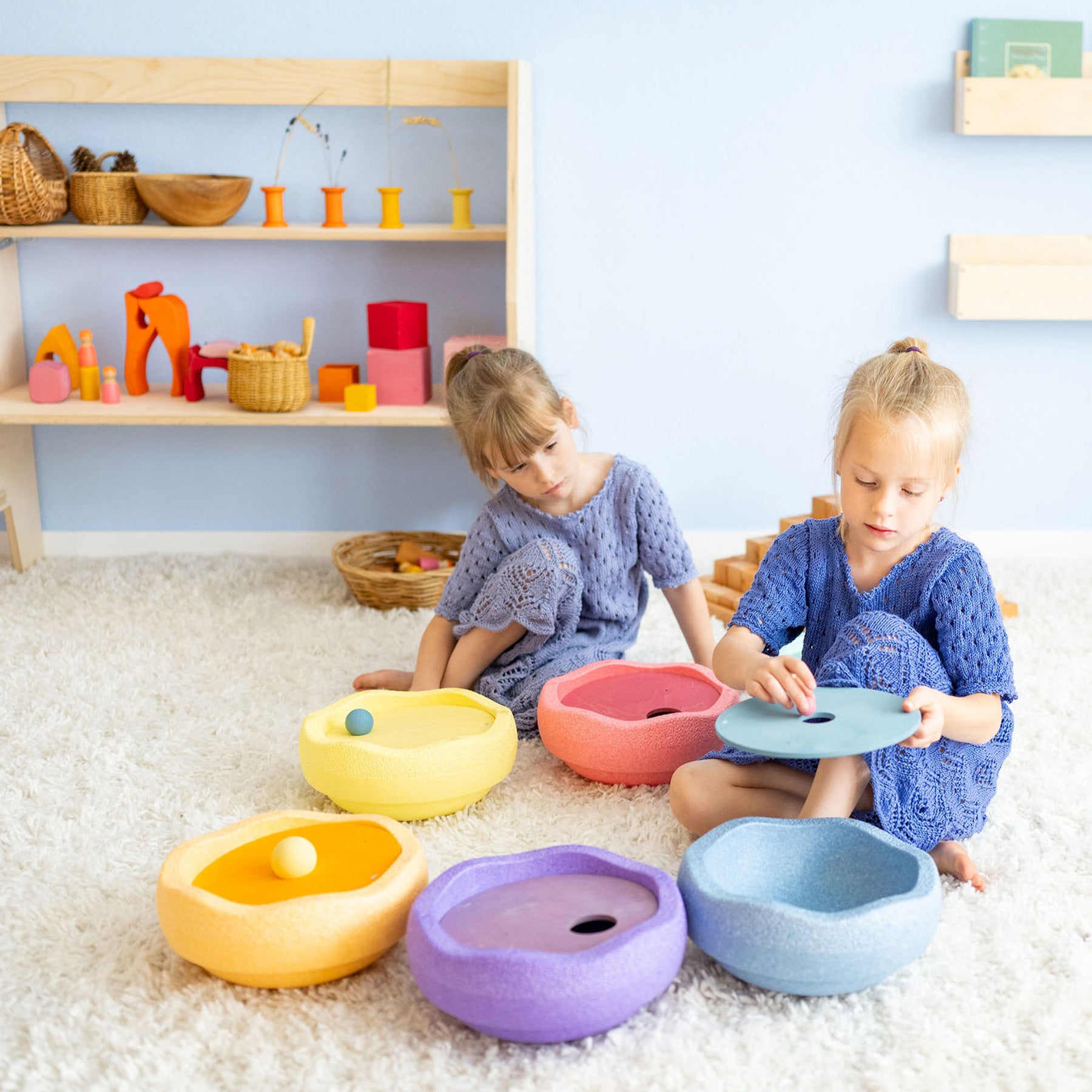 Grimm's x Stapelstein® Rolling Discs Cool Pastel