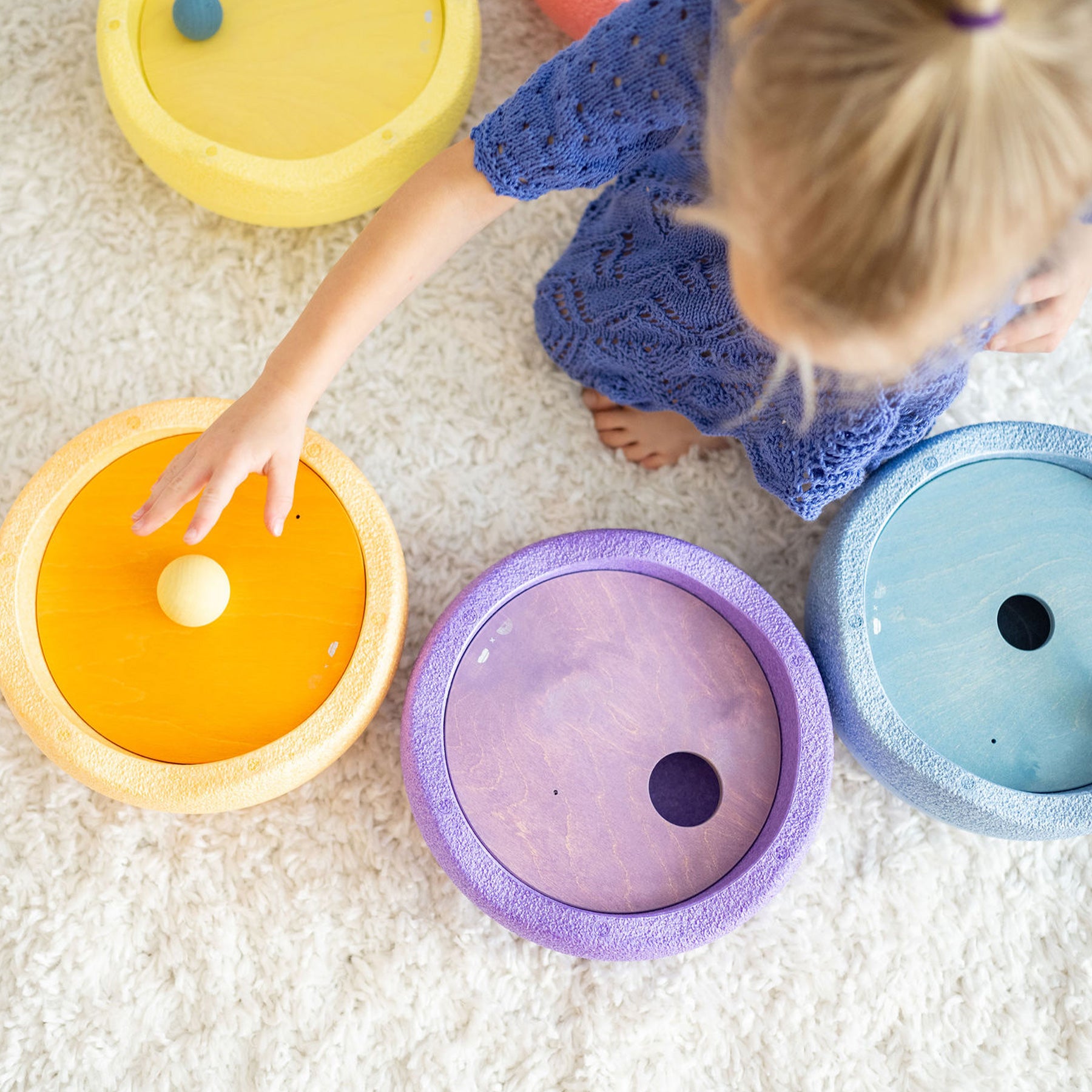 Grimm's x Stapelstein® Rolling Discs Cool Pastel