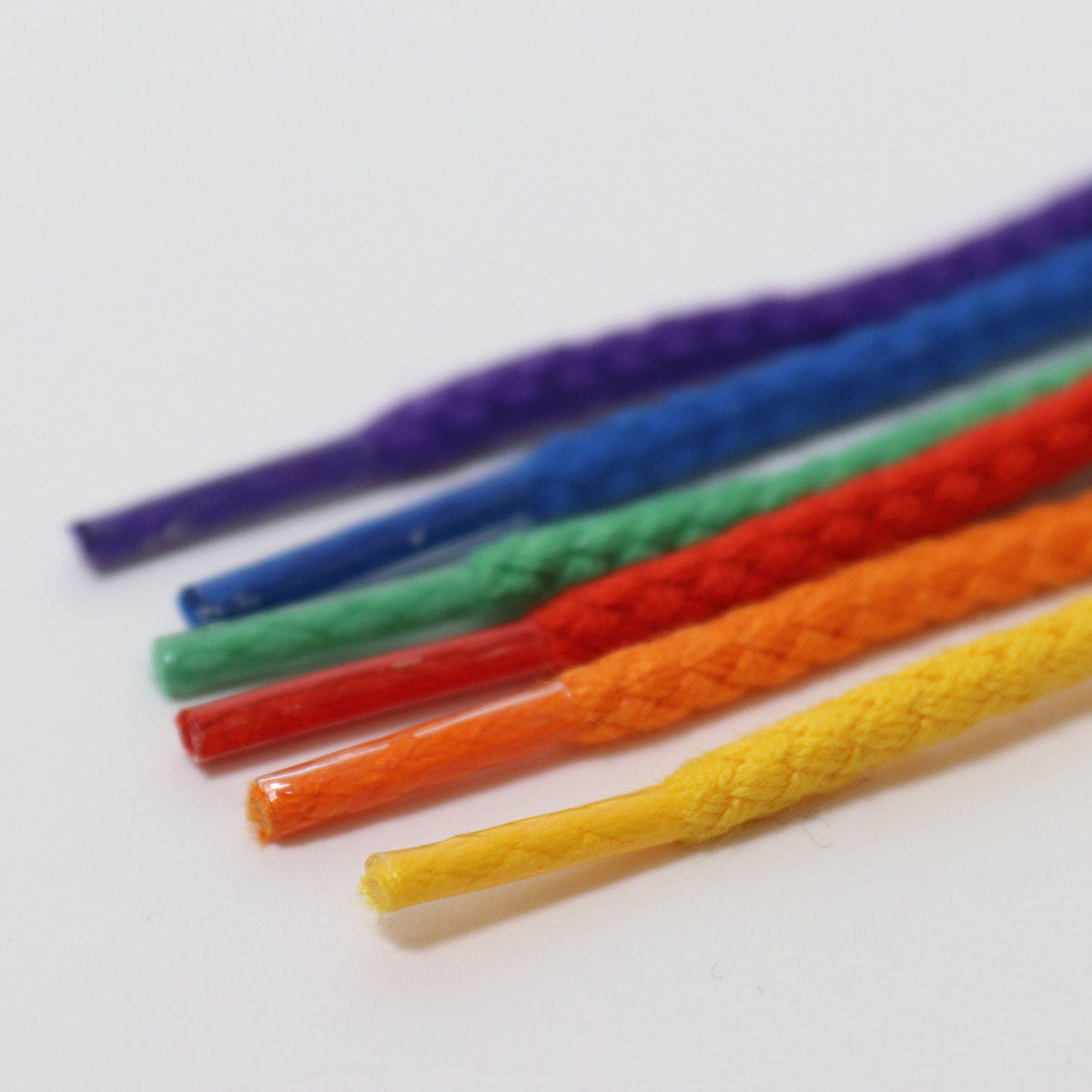 Grimm's - Regenboog rijgkoorden katoen 80 cm - 6 stuks