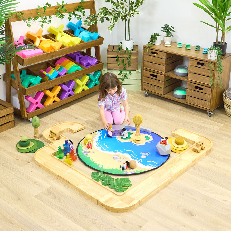 Interactieve Geluidsspeelmat Strand en Zee - 80 centimeter diameter