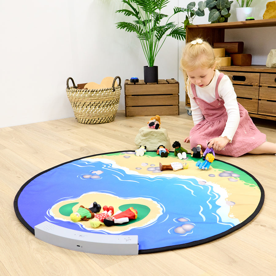 Interactieve Geluidsspeelmat Strand en Zee - 80 centimeter diameter