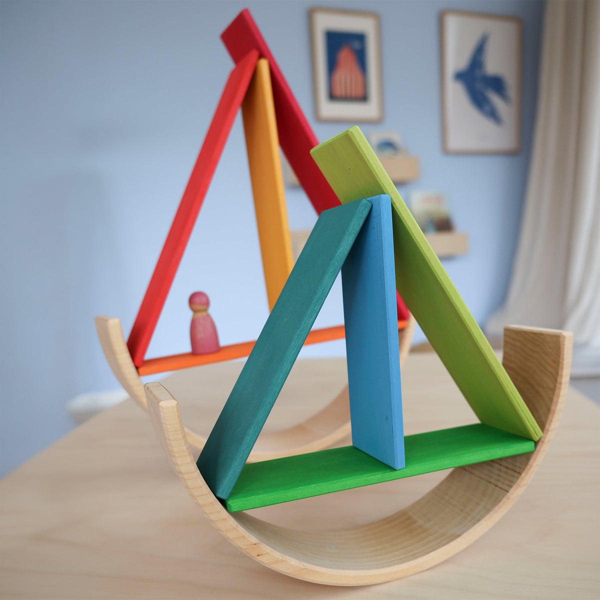 Grimm's - Regenboog Bouwplanken – 11 stuks