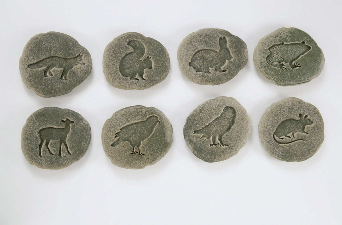 Yellow Door Stempel Stenen dubbelzijdig (8 stuks) - Bosdieren