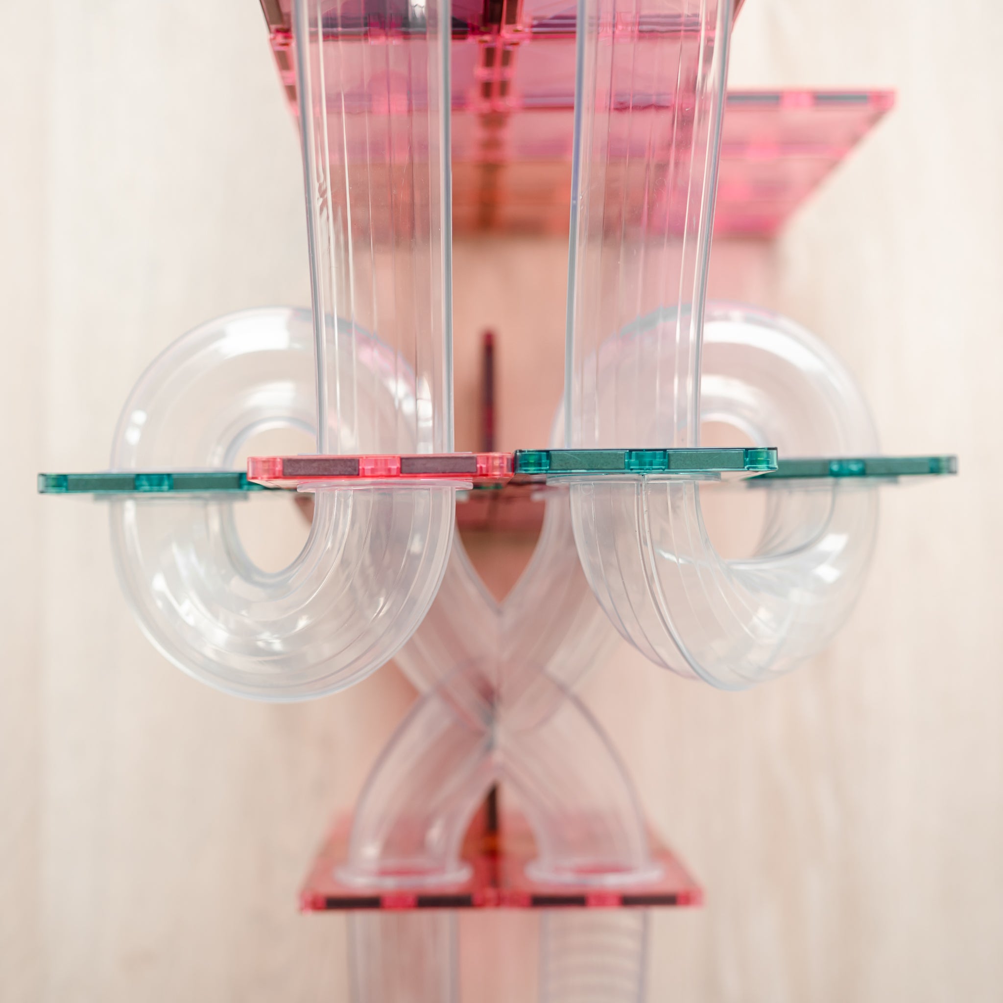 CONNETIX - Pastel Ball Run Pack knikkerbaan Uitbreiding 80 stuks - magnetisch constructiespeelgoed