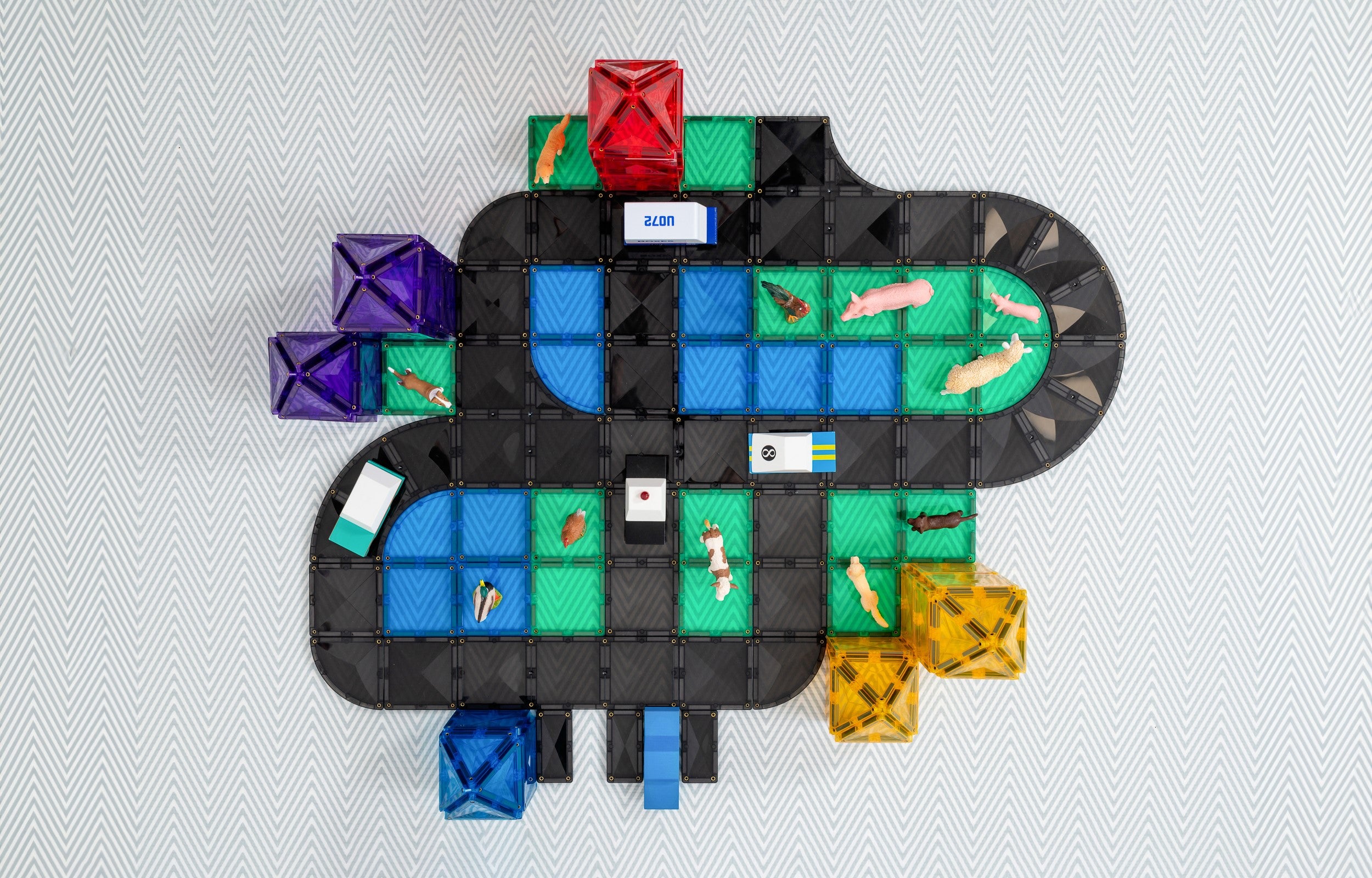 CONNETIX - Creative Roads Pack 48 stuks - magnetisch constructiespeelgoed
