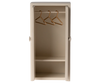 Maileg - Kast met 3 hangers (muis maat) voor in poppenhuis - Cream