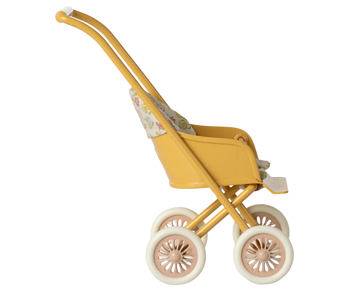 Maileg - Buggy of kinderwagen Micro Yellow