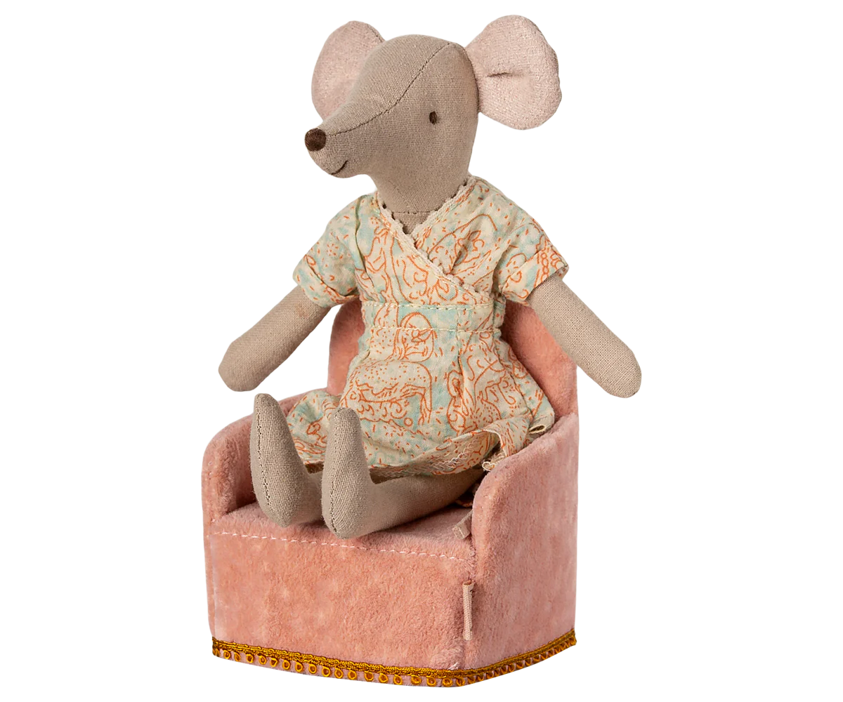 Maileg Stoel Muis Rose